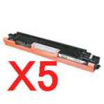 5 x Compatible HP CE310A Black Toner Cartridge 126A