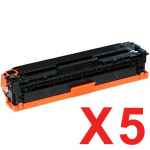 5 x Compatible HP CE340A Black Toner Cartridge 651A