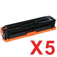 5 x Compatible HP CE340A Black Toner Cartridge 651A