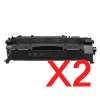 2 x Compatible HP CE505X Toner Cartridge 05X
