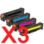 3 Lots of 4 Pack Compatible HP CF210X CF211A CF213A CF212A Toner Cartridge Set 131X 131A