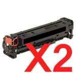 2 x Compatible HP CF210X Black Toner Cartridge 131X