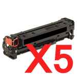 5 x Compatible HP CF210X Black Toner Cartridge 131X