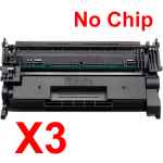 3 x Compatible HP CF276A Toner Cartridge 76A - NO CHIP Version