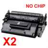 2 x Compatible HP CF276X Toner Cartridge 76X - NO CHIP Version