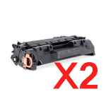 2 x Compatible HP CF280X Toner Cartridge 80X