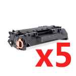 5 x Compatible HP CF280X Toner Cartridge 80X