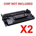 2 x Compatible HP CF289X Toner Cartridge 89X - NO CHIP Version