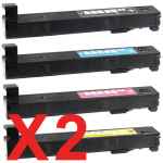 2 Lots of 4 Pack Compatible HP CF300A CF301A CF303A CF302A Toner Cartridge Set 827A