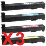 3 Lots of 4 Pack Compatible HP CF300A CF301A CF303A CF302A Toner Cartridge Set 827A