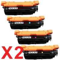 2 Lots of 4 Pack Compatible HP CF320A CF321A CF323A CF322A Toner Cartridge Set 652A 653A