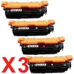 3 Lots of 4 Pack Compatible HP CF320A CF321A CF323A CF322A Toner Cartridge Set 652A 653A