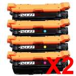 2 Lots of 4 Pack Compatible HP CF330X CF331A CF333A CF332A Toner Cartridge Set 654X 654A