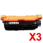 3 x Compatible HP CF330X Black Toner Cartridge 654X