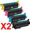 2 Lots of 4 Pack Compatible HP CF360X CF361X CF363X CF362X Toner Cartridge Set 508X