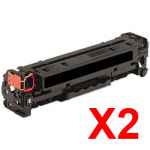 2 x Compatible HP CF380X Black Toner Cartridge 312X