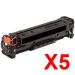 5 x Compatible HP CF380X Black Toner Cartridge 312X