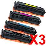 3 Lots of 4 Pack Compatible HP CF410X CF411X CF413X CF412X Toner Cartridge Set 410X