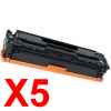 5 x Compatible HP CF410X Black Toner Cartridge 410X