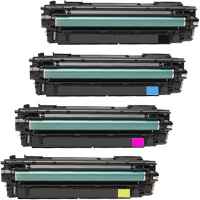 4 Pack Compatible HP CF450A CF451A CF453A CF452A Toner Cartridge Set 655A