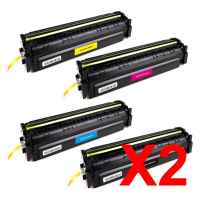 2 Lots of 4 Pack Compatible HP CF500X CF501X CF503X CF502X Toner Cartridge Set 202X