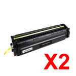 2 x Compatible HP CF500X Black Toner Cartridge 202X