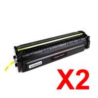 2 x Compatible HP CF500X Black Toner Cartridge 202X