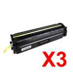 3 x Compatible HP CF500X Black Toner Cartridge 202X