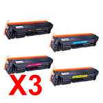 3 Lots of 4 Pack Compatible HP CF510A CF511A CF513A CF512A Toner Cartridge Set 204A