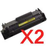 2 x Compatible HP Q2612A Toner Cartridge 12A