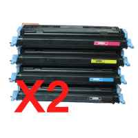 2 Lots of 4 Pack Compatible HP Q6000A Q6001A Q6002A Q6003A Toner Cartridge Set 124A