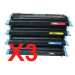 3 Lots of 4 Pack Compatible HP Q6000A Q6001A Q6002A Q6003A Toner Cartridge Set 124A