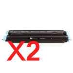 2 x Compatible HP Q6000A Black Toner Cartridge 124A