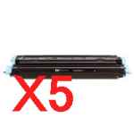 5 x Compatible HP Q6000A Black Toner Cartridge 124A