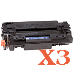 3 x Compatible HP Q6511X Toner Cartridge 11X