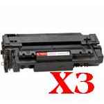 3 x Compatible HP Q7551X Toner Cartridge 51X