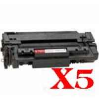 5 x Compatible HP Q7551X Toner Cartridge 51X