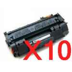 10 x Compatible HP Q7553X Toner Cartridge 53X