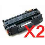 2 x Compatible HP Q7553X Toner Cartridge 53X