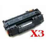 3 x Compatible HP Q7553X Toner Cartridge 53X