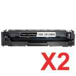 2 x Compatible HP W1380X Toner Cartridge 138X
