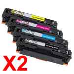2 Lots of 4 Pack Compatible HP W2040X W2041X W2043X W2042X Toner Cartridge Set 416X