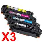 3 Lots of 4 Pack Compatible HP W2040X W2041X W2043X W2042X Toner Cartridge Set 416X
