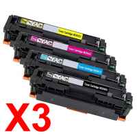 3 Lots of 4 Pack Compatible HP W2040X W2041X W2043X W2042X Toner Cartridge Set 416X