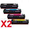 2 Lots of 4 Pack Compatible HP W2110X W2111X W2113X W2112X Toner Cartridge Set 206X