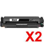 2 x Compatible HP W2130A Black Toner Cartridge 213A