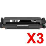 3 x Compatible HP W2130A Black Toner Cartridge 213A