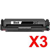 3 x Compatible HP W2130A Black Toner Cartridge 213A