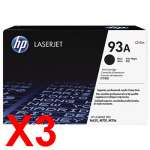 3 x Genuine HP CZ192A Toner Cartridge 93A