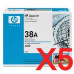 5 x Genuine HP Q1338A Toner Cartridge 38A